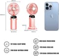 Miniatyrbild 4 av 7: OBOSOE Handfläkt – Portabel Mini USB-Fläkt med 5 Hastigheter & Stativ – Uppladdningsbar & Hopfällbar
