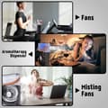 Pikkukuva 6 / 8: OBOSOE USB-sumutuuletin – 3 nopeutta, 5 suutinta ja LED, kannettava ulkosumutuuletin
