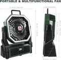 Miniatyrbillede 6 af 7: OBOSOE bærbar campingventilator med 20000mAh batteri, LED-lys og display – genopladelig ventilator til rejser og udendørs