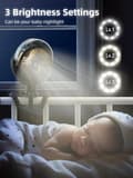 Miniatyrbillede 3 af 7: Lollanda 6.000 mAh batteridrevet bærbar ventilator med lys og 360° drejelig, personlig blæser med fleksibelt stativ til baby