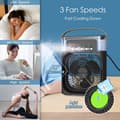 Miniatyrbillede 4 af 8: OBOSOE bærbar luftkøler, sprøjteventilator med justerbar vindhastighed og lystilstande, timerfunktion