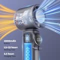 Miniatyrbillede 2 af 7: OBOSOE bærbar håndblæser, mini turboblæser med 4000mAh batteri, justerbar hastighed 1-100, til rejser og udendørs brug