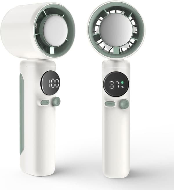 OBOSOE bærbar håndblæser, mini turboblæser med 4000mAh batteri, justerbar hastighed 1-100, til rejser og udendørs brug