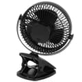 Miniatyrbillede 3 af 4: Genopladelig ventilator med klips - 3000 mAh, 360° rotation, USB-C-opladning - Svart