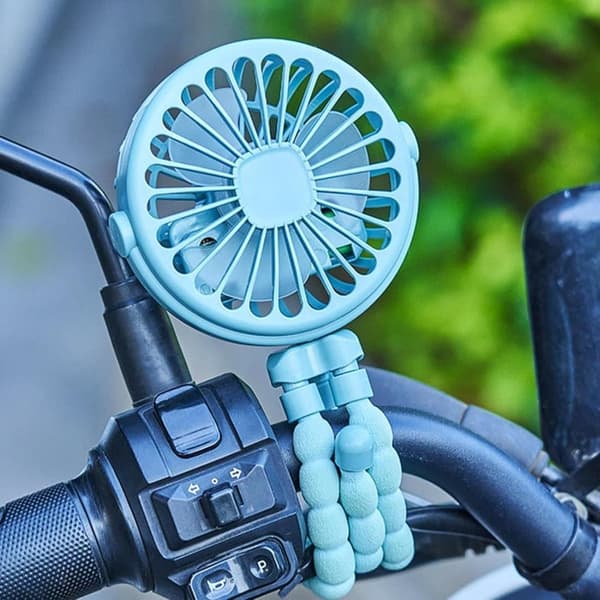 Lollanda Barnvagnsfläkt Portabel, Mini barnvagnsfläkt, Portabel Handfläkt med Flexibel Trebensstativ – 3 Hastigheter, 360° Rotation