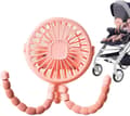 Miniatyrbild 1 av 7: Lollanda Barnvagnsfläkt Portabel, Mini barnvagnsfläkt, Portabel Handfläkt med Flexibel Trebensstativ – 3 Hastigheter, 360° Rotation