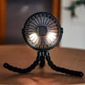 Miniatyrbild 5 av 6: Lollanda Barnvagnsfläkt Portabel, Mini barnvagnsfläkt, Portabel Handfläkt med Flexibel Trebensstativ – 3 Hastigheter, 360° Rotation