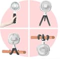 Miniatyrbild 5 av 5: Lollanda Mini Fläkt 2200mAh, Portabel Barnvagnsfläkt med Flexibel Trebensstativ – Portabel, Barnvagn, 3 Hastigheter, 360° Rotation