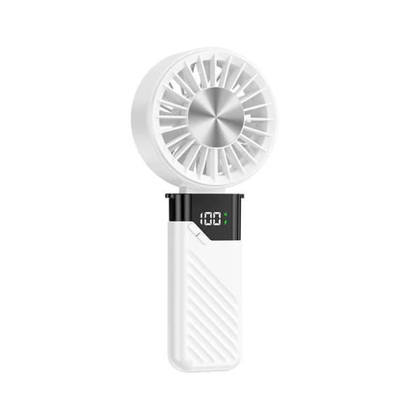 Lollanda bærbar ventilator 5000mAh, mini håndholdt blæser – 100 hastigheder, støjsvag, foldbar, til camping, rejser og strand
