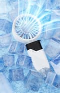 Miniatyrbillede 4 af 6: Lollanda bærbar ventilator 5000mAh, mini håndholdt blæser – 100 hastigheder, støjsvag, foldbar, til camping, rejser og strand