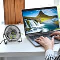 Miniatyrbild 3 av 8: OBOSOE 15cm USB Bordfläkt, 360° Rotation, Tyst Portabel Fläkt för Skrivbord, Hem, Kontor