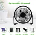 Miniatyrbild 7 av 8: OBOSOE 15cm USB Bordfläkt, 360° Rotation, Tyst Portabel Fläkt för Skrivbord, Hem, Kontor