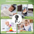 Miniatyrbild 8 av 9: OBOSOE 50H Bärbar Fläkt med 10000mAh Batteri, Fläkt med Stativ & Rotation för Barnvagn, Resa, Bil