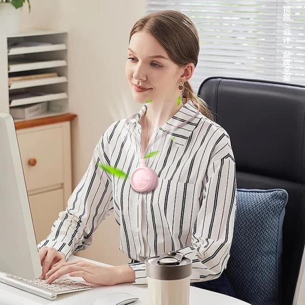 OBOSOE kaulatuuletin kannettava tuuletin, hiljainen USB-tuuletin matkoille, urheiluun ja ulkoiluun
