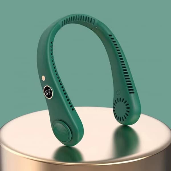 Bladlös halsfläkt usb uppladdningsbar bärbar lat människor visar sport vikbar mini liten elektrisk fläkt