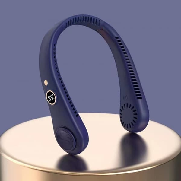 Bladlös halsfläkt usb uppladdningsbar bärbar lat människor visar sport vikbar mini liten elektrisk fläkt