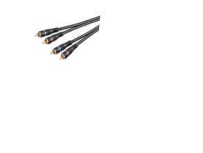 Goobay AVK 132-200 2.0m, 2 x RCA, Hanstik, 2 x RCA, Hanstik, 2 m, Sort