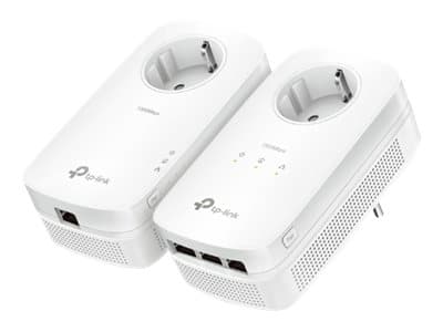 TP-Link TL-PA8033P KIT, 1300 Mbit/s, IEEE 1901, IEEE 802.3, IEEE 802.3ab, IEEE 802.3u, Type E / F, Gigabit Ethernet, 10,100,1000 Mbit/s, HomePlug AV2 Hvit