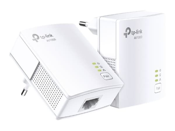 TL-PA7017P Kit AV1000 Gigabit Passthrough - Powerline-adapter - GigE, HomePlug AV (HPAV), HomePlug AV (HPAV) 2.0, IEEE 1901 - kan sluttes til vægstik