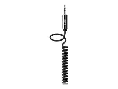 Belkin MIXIT Coiled Cable - Äänikaapeli - stereo mini-jack uros stereo mini-jack uros - 1,8 m - musta