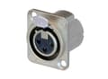 Miniatyrbild 1 av 4: Neutrik NC3FD-LX, XLR, Gjuten aluminium, Nickel/Guld, IP40, 2,5 mm ², 1500 V