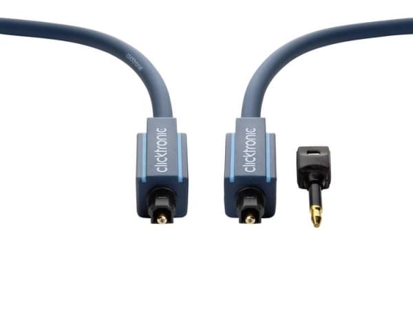 ClickTronic 1m Toslink Opto-Set, Toslink, Hankjønn, TOSLINK, Hankjønn, 1 m, Blå