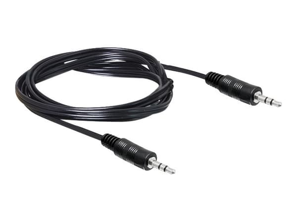 Delock - Ljudkabel - mini-phone stereo 3.5 mm hane till mini-phone stereo 3.5 mm hane - 5 m - svart