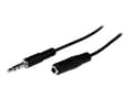 Miniatyrbilde 1 av 5: StarTech.com 2m Slim 3.5mm Stereo Extension Audio Cable - Male / Female - Headphone Audio Extension Cable Cord - 2x Mini Jack 3.5mm - 2 m (MU2MMFS) -