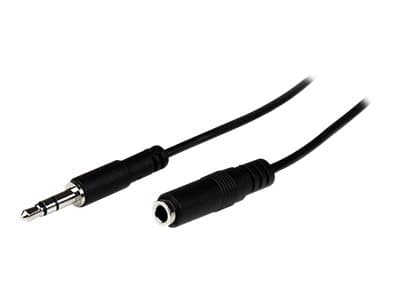 StarTech.com 2m Slim 3.5mm Stereo Extension Audio Cable - Male / Female - Headphone Audio Extension Cable Cord - 2x Mini Jack 3.5mm - 2 m (MU2MMFS) -