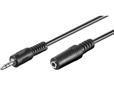 VIVOLINK Ljudkabel 3,5 mm minijack hane - hona, längd 5 meter