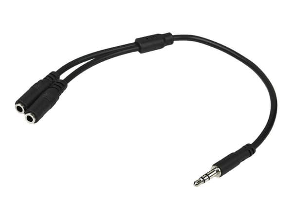 StarTech.com MUY1MFFS lydkabel 0,2 m 3.5mm 2x3.5mm Sort