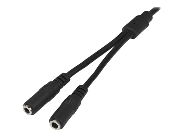 StarTech.com MUY1MFFS lydkabel 0,2 m 3.5mm 2x3.5mm Sort