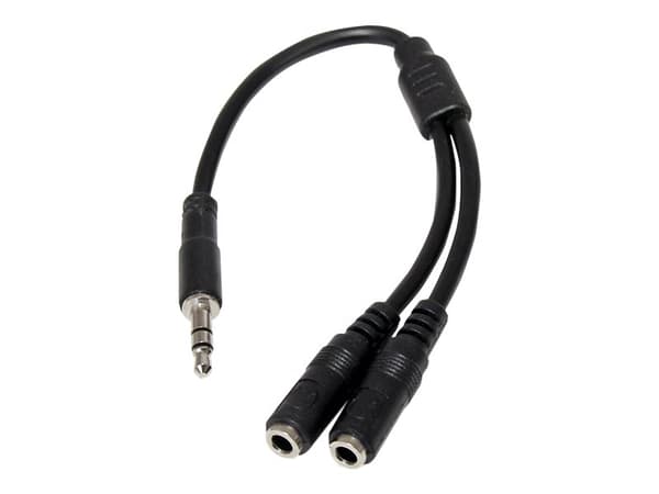 StarTech.com MUY1MFFS lydkabel 0,2 m 3.5mm 2x3.5mm Sort