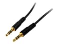 Miniatyrbild 3 av 5: StarTech.com 1 ft. (0.3 m) 3.5mm Audio Cable - 3.5mm Slim Audio Cable - Gold Plated Connectors - Male/Male - Aux Cable (MU1MMS) - Ljudkabel - mini-ph