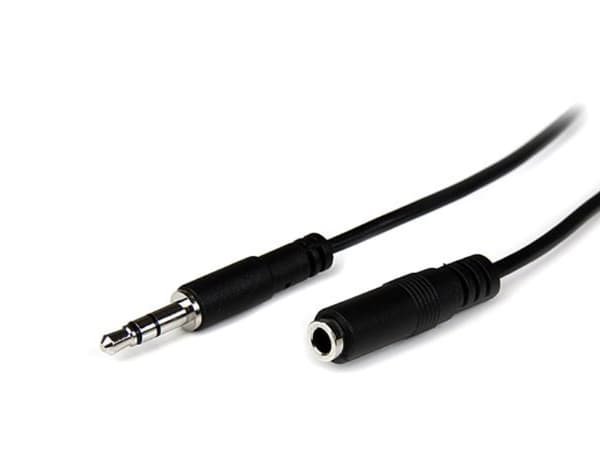 StarTech.com 1m Slim 3.5mm Stereo Extension Audio Cable - M/F - Mini stereo Extension - 3.5mm Extension - heaDPhone Ext cord (MU1MMFS) - Lydforlengel