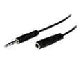 Miniatyrbilde 1 av 5: StarTech.com 1m Slim 3.5mm Stereo Extension Audio Cable - M/F - Mini stereo Extension - 3.5mm Extension - heaDPhone Ext cord (MU1MMFS) - Lydforlengel
