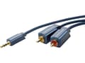 Pikkukuva 5 / 5: ClickTronic 3m MP3-sovitin, 3.5mm, Hanstik, 2 x RCA, Hanstik, 3 m, Blå