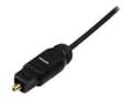 Miniatyrbilde 3 av 5: StarTech.com 15 ft Thin Toslink Digital Optical SPDIF Audio Cable - 15ft / 15 Feet Optical Audio Cable (THINTOS15) - Digital audiokabel (optisk) - SP
