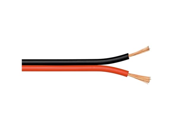 Goobay 15022, Kobberkledd aluminium (CCA), 100 m, Sort, Rød