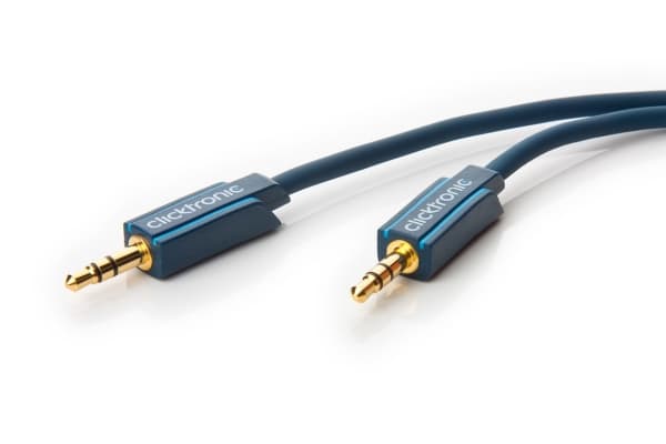 ClickTronic 70482, 3,5mm, Hankoppling, 3,5mm, Hankoppling, 10 m, Blå