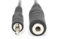 Miniatyrbilde 5 av 5: DIGITUS - Lydforlengelseskabel - mini-phone stereo 3.5 mm hunn til mini-phone stereo 3.5 mm hann - 1.5 m - skjermet - svart