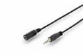 Miniatyrbilde 2 av 5: DIGITUS - Lydforlengelseskabel - mini-phone stereo 3.5 mm hunn til mini-phone stereo 3.5 mm hann - 1.5 m - skjermet - svart