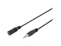 Miniatyrbilde 1 av 5: DIGITUS - Lydforlengelseskabel - mini-phone stereo 3.5 mm hunn til mini-phone stereo 3.5 mm hann - 1.5 m - skjermet - svart