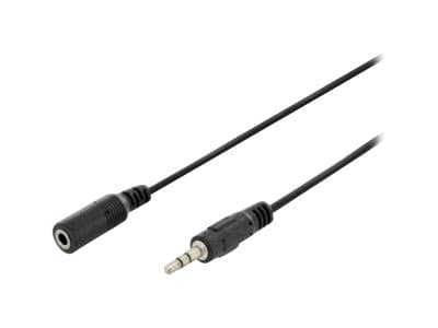 DIGITUS - Lydforlengelseskabel - mini-phone stereo 3.5 mm hunn til mini-phone stereo 3.5 mm hann - 1.5 m - skjermet - svart