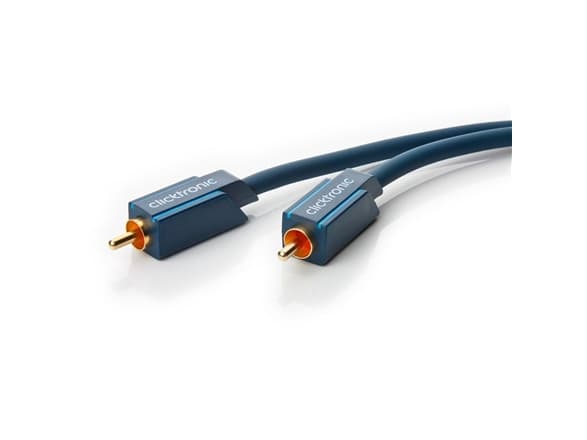 ClickTronic 3m Audio Cable, RCA, Hankjønn, RCA, Hankjønn, 3 m, Blå