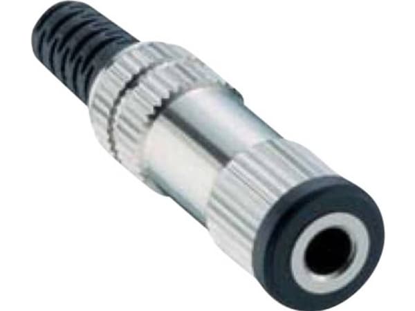 Lumberg 1522 03 Jack-stik 3,5 mm Tilslutning, lige Poltal: 2 Mono Sølv 1 stk