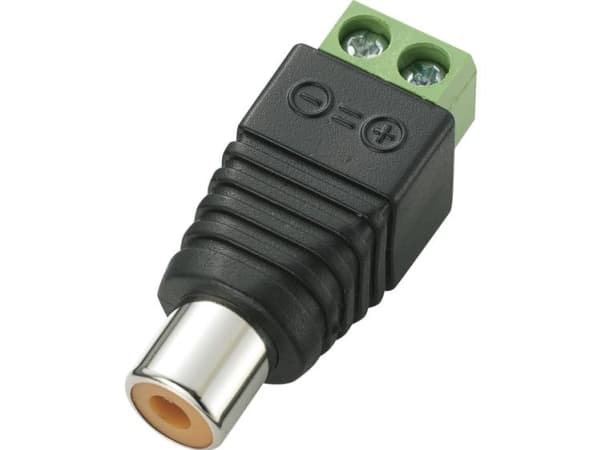 TRU COMPONENTS LT-RAC-J RCA-liitin Liitin, suora napojen lukumäärä: 2 Musta 1 kpl