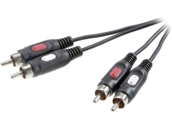 SpeaKa Professional SP-7869768 Phono Audio Tilslutningskabel [2x Cinch-stik - 2x Cinch-stik] 2.50 m Sort
