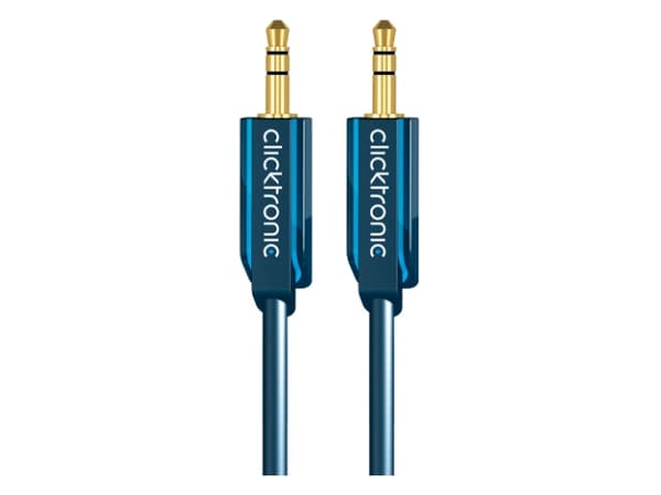 ClickTronic 1.5m MP3 Audio, 3.5mm, Hankjønn, 3.5mm, Hankjønn, 1,5 m, Blå