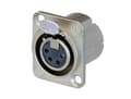 Miniatyrbilde 1 av 4: Neutrik NC4FD-LX, XLR, Sølv, Polyamid, Stål, Sølv/nikkel, IP40, 50 V